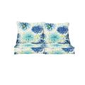 Outdoor Living and Style Outdoor Patio Gardenia Seaglass Deep Loveseat Pillow Cushions - 60 - Set