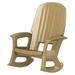 Semco Plastics Rockaway 600 Pound Capacity Heavy Duty All Weather Easy Assemble Outdoor Rocking Chair for Deck and Patio Taupe