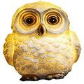 Solar Little Owl Figurine Lights Garden Decor Solar Powered Outdoor Decor Animal Statue LED Decor Figure for Patio Lawn Yard Backyard Decorations Pond Landscape Light Ornament GTICPHYJ