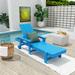 WestinTrends Shoreside Poly Reclining Chaise Lounge for Outdoor Patio Garden Pacific Blue
