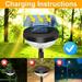 4Pcs Solar Garden Lights Outdoor Waterproof Landscape Light Pathway Yard Decor