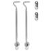 2 PCS Stainless Steel Thick Hook Door and Window Hook European Style Window Hook With Screws for Cabinet Door Windows(Silver)