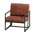 Historyli Go5H Modern Armchair With Metal Frame PU Leather Chair With Padded Backrest Seat Cushion For Living Room Bedroom Office Studio outdoors