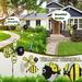 Bee Festival Garden Decor Windmill Decoration Outdoor Beekeeping Supplies Home Gardening Tools Yellow