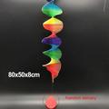 Colourful Kindergarten Garden Home Decorative Twisted Rainbow Wind Chime