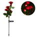 Solar Garden Stake Lights Rose Flowers Lights LED Solar Stake Lights with 5 Roses Waterproof for Garden Yard Christmas Decor GTICPHYJ