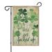 St.Patrick s Day Yard Flags Irish Garden Flag Shamrock Clovers Holiday Farmhouse Welcome Flag 12.5 Ã—18 Burlap Vertical Double Sided Welcome Flags for Home Holiday Gift