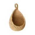 KQJQS Teardrop Jute Hanging Wall Planters - 4 Inch Outdoor/Indoor Herb Pot Holder Succulent Wall Decor for Fence Lagre Size