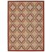 HomeRoots 384722 3 ft. 6 in. x 5 ft. 6 in. Trellis Indoor & Outdoor Rectangle Area Rug Red