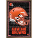 NFL Cleveland Browns - Neon Helmet 23 Wall Poster 22.375 x 34 Framed