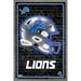NFL Detroit Lions - Neon Helmet 23 Wall Poster 22.375 x 34 Framed