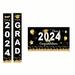 piaybook Party Decorations 3 Pieces 2024 Graduation Party Decorations Graduation Porch Sign Class Of 2023 Grad Banner Hanging Porch Banner Door Sign For Grad Party Home Door Porch Wall Decor Gold