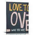 FLORID I Love Who You Are - Wall Hanging Canvas painting decor Display Banner Holder Wall Decor Gift for Nursery Baby Kids Girl Boy Teen Bedroom Playroom Front Door- Birthday Christmas Gift