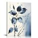 JEUXUS Blue Flowers Wall Prints Blue Wall Decor Posters Abstract Flowers Painting Watercolor Flowers Prints Navy Blue Flowers Poster Blue Abstract Art Prints Watercolor Botanical Wall Art