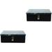 2 Pack Storage Box with Lock Storage Bins Desktop Storage Boxes Desktop Organizer Small Metal Tin Storage Case