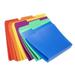 Warkul 6-Pack File Folders - Assorted Primary Colors Letter Size 1/3-Cut Tab Expandable Sturdy Desktop File Organization