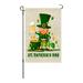 Home Decor!Yellow Tong Shamrocks St.Patrick s Day Burlap-House Flag Welcome 12x18inch
