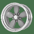 AMERICAN RACING VINTAGE VN402 CLASSIC 200S 17X7 5X120.65 0ET 72.6CB TWO-PIECE VINTAGE SILVER CENTER POLISHED BARREL WHEEL