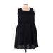 Shein Casual Dress - High/Low: Black Solid Dresses - Women's Size 20