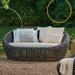 Mason Wicker Outdoor Loveseat - Java - Grandin Road