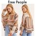 Free People Sweaters | Free People December Skies Soft Knit Cropped Poncho Sweater Matterhorn Boho Xl | Color: Brown/Cream | Size: Xl