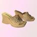 Nine West Shoes | Chunky Raffia Wedges | Color: Tan | Size: 8.5