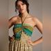 Anthropologie Dresses | Anthropologie Tiny Twist Halter Maxi Dress, Size Xxsp. | Color: Gold/Green | Size: Xxsp