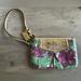 Coach Bags | Coach Small Wristlet Floral With Gold Trim | Color: Green/Purple | Size: Os