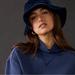 Anthropologie Accessories | Authentic Anthropologie - Navy Blue Velvet Bucket Hat Nwt | Color: Blue | Size: Os