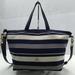 Kate Spade Bags | Kate Spade Navy Blue White Canvas Leather Trim Stripes Top Handle Shoulder Bag | Color: Blue/Gray | Size: Os