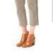 Madewell Shoes | Madewell The Brenner Boot Leather Ankle Boot Tan Zipper Block Heel 8 | Color: Tan | Size: 8