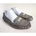 Coach Shoes | Coach Fredrica Loafers Womens 8 Pebble Leather Slip On Pewter Metallic Moccasin | Color: Silver | Size: 8