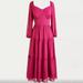 J. Crew Dresses | Jcrew Tiered Midi Dress In Dark Berry, Swiss Dot | Color: Pink | Size: 4