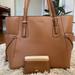 Michael Kors Bags | Michael Kors Voyager East West Crossgrain Leather Tote Acorn/Gold | Color: Tan | Size: Os