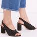 Madewell Shoes | Madewell Alana Slingback Pumps Heels Peep Toe Suede Black 8 1/2 | Color: Black | Size: 8.5