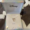 Disney Jewelry | Disney Bowtiful Minnie Mouse Letter K Necklace - Fine Silver Plated Rose Gold | Color: Silver | Size: Os