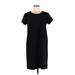 Chelsea28 Casual Dress - Shift Crew Neck Short sleeves: Black Print Dresses - Women's Size Medium