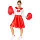 (PKT) (9909261) Adult Ladies Sandy Rydell High Cheerleader Costume (Small) - Grease Movie