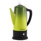 Elite Gourmet EC812G Vintage 50s Electric Coffee Percolator Clear Brew Progress Knob Cool-Touch Handle Cord-less Serve, 12-Cup, Retro Green