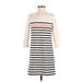 H&M Casual Dress - Shift: Ivory Stripes Dresses - Women's Size X-Small