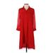 Armani Exchange Casual Dress - Shirtdress: Red Dresses - Women's Size 4