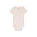 Just One You Made by Carter's Short Sleeve Onesie: Ivory Solid Bottoms - Size 3 Month