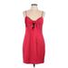 Aidan Mattox Cocktail Dress - Mini: Red Solid Dresses - New - Women's Size 10