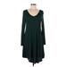 dearcase Casual Dress - A-Line Scoop Neck Long sleeves: Green Print Dresses - Women's Size Medium