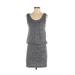 Lou & Grey Casual Dress Scoop Neck Sleeveless: Gray Marled Dresses - Women's Size X-Small