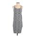 Athleta Casual Dress - Mini: Gray Marled Dresses - Women's Size 2X-Small