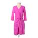 Katherine Way Casual Dress - Wrap: Pink Dresses - Women's Size Small