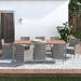 Callan Rectangular 8 - Person 73.62" Long Outdoor Dining Set w/ Cushions Wood in Gray Laurel Foundry Modern Farmhouse® | Wayfair
