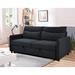 Latitude Run® Convertible Sleeper Sofa Bed, Loveseat Futon Sofa Couch w/ Pullout Bed in Black | 37.4 H x 74.41 W x 37.4 D in | Wayfair