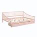 Red Barrel Studio® Rollo Bed Wood in Pink | 32.3 H x 75.8 W x 82 D in | Wayfair 3BEBEE12D54444E687B40E708B3E712C